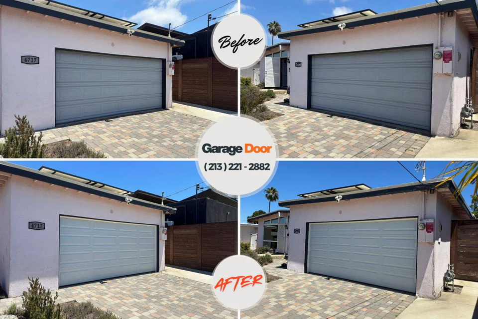 Before and after: garage door repair Tamaqua, PA
